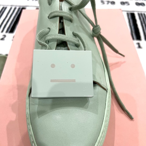 Acne Studios Adriana Metal Face Turn Up Sneaker - Sage / Misty Jade